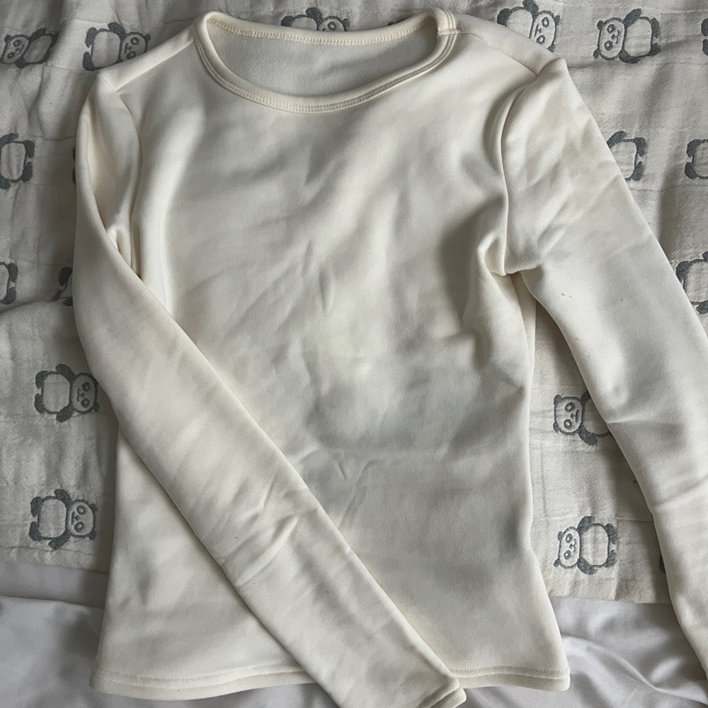 Cream Long Sleeve Top